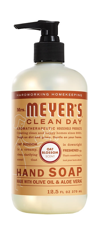 SC Johnson Mrs. Meyer's Hand Soap, Made with Essential Oils, Biodegradable Formula, Oat Blossom, 12.5 fl. oz 11329