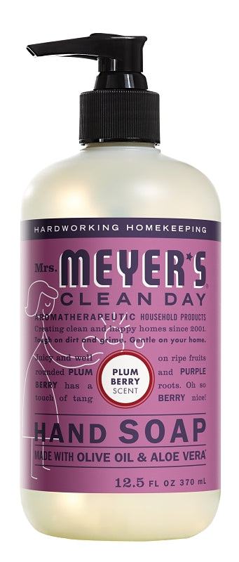 MRS. MEYER'S CLEAN DAY Hand Soap, Plumberry, Made with Essential Oils, 12.5 oz 11336