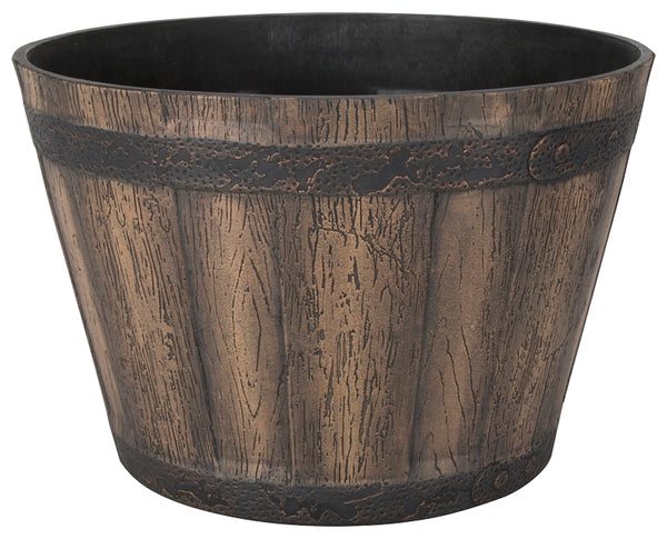 Landscapers Select Pt-s056 Whiskey Barrel Planter, Weathered Oak (Pack of 6)