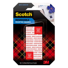 Scotch Removable Double-Sided Mounting Squares, 16 Pre-Cut Foam Squares, 0.7 in. x 0.7 in., Removes Easily Without Leaving Any Residue, Photo-Safe, Mess-Free Application (108AMS-SQ-16)