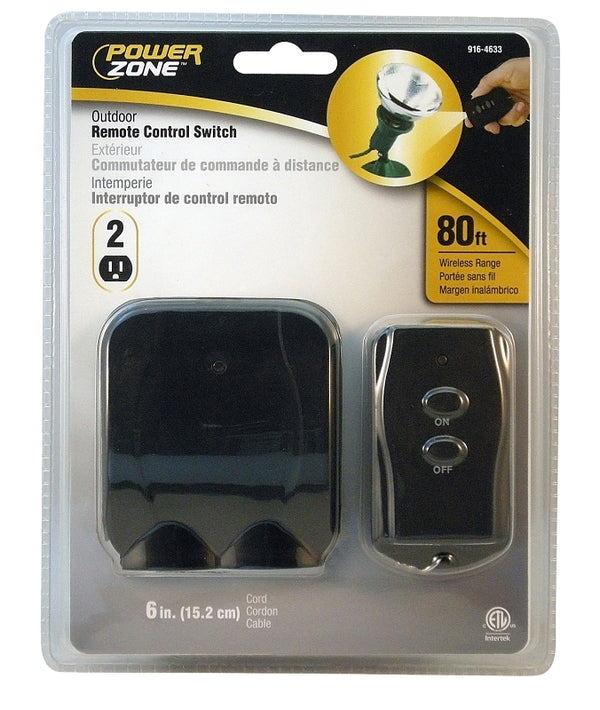 POWER ZONE TNOREM02 Powerzone Outdoor Remote Controlled Timer