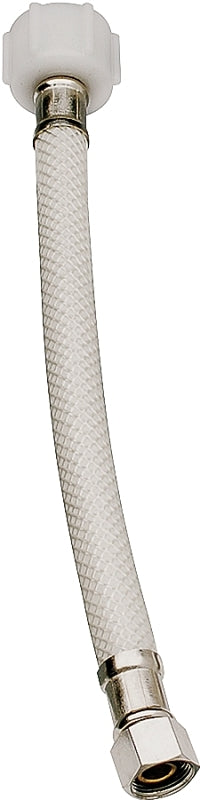 Plumb Pak PP23870 E-Z Toilet Supply Tube with Flag Label, 3/8 in Compression X 7/8 in Ballcock, 9 in L, Vinyl