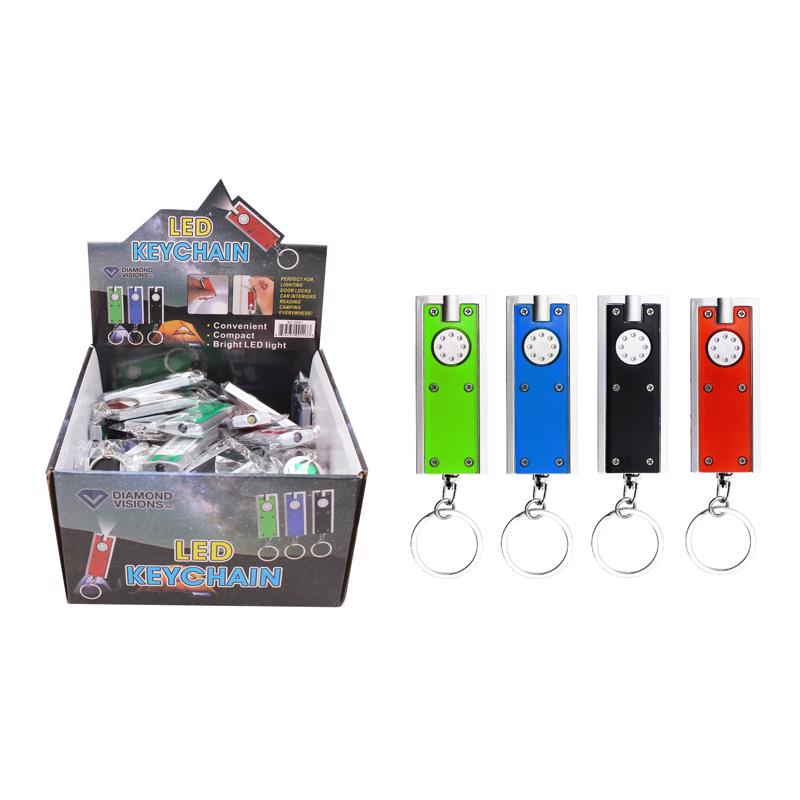 Diamond Visions Flat Led Keychain Small Assorted Colors