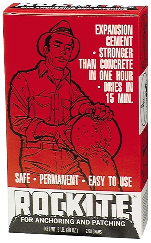 Hartline 10006 Rockite Cement 15 Min 5 Lb, No Size, White, 80 Ounce