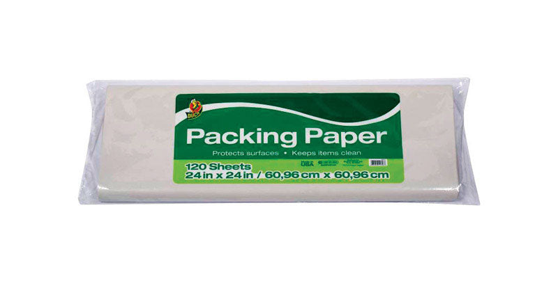 Duck Packing Protective Paper - 24amp;quot; Width x 24amp;quot; Length - 5.43lb Paper Weight - White