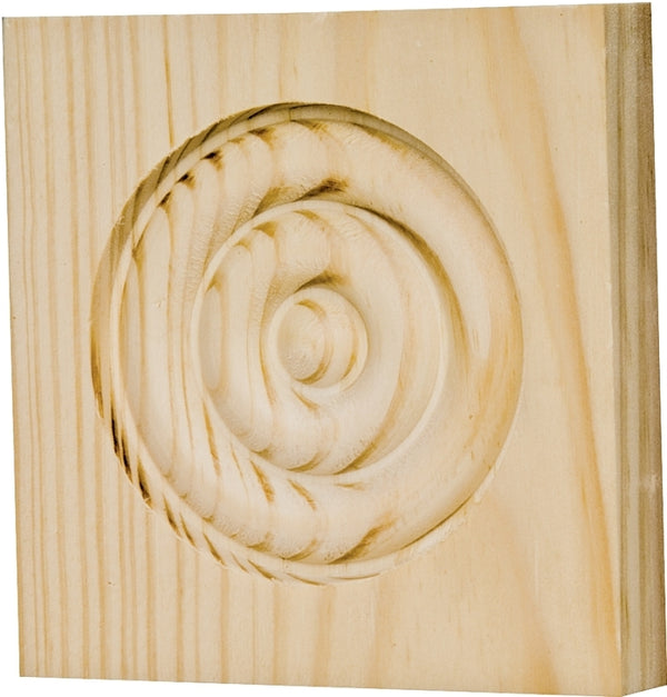 WADDELL MANUFACTURING RTB-35-OAK 3.75" x 3.75" x 1" Oak Trim
