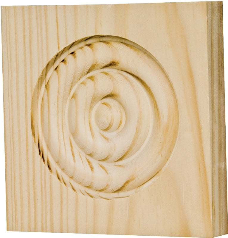 WADDELL MANUFACTURING RTB-35-OAK 3.75" x 3.75" x 1" Oak Trim