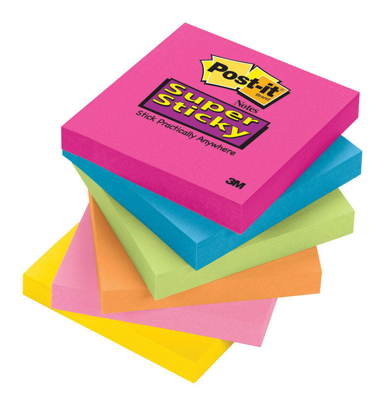 Super Sticky Note Pd 3X3 654-SSPK (6-Pack)