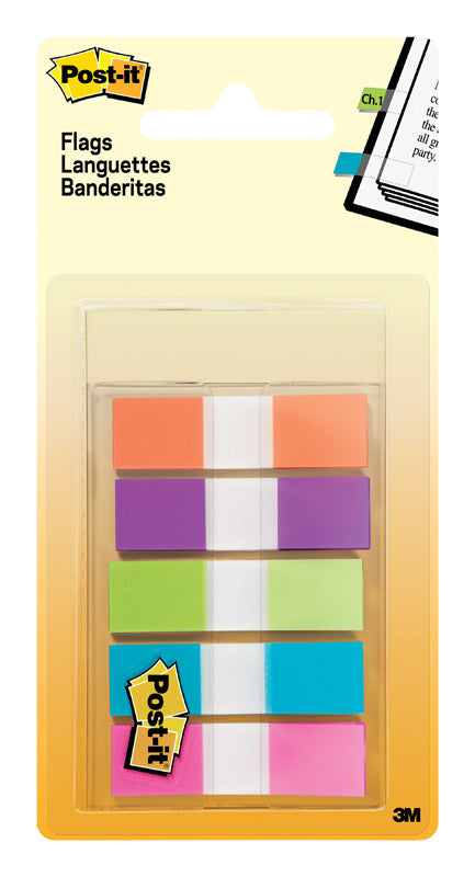 Post-it 0.5 in. W X 1.7 in. L Assorted Flag Page Markers 5 pad 683-5CB