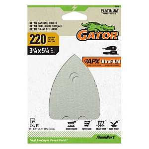 Ali Industries 134861 3.75 x 5.25 in. Mouse Sander Abrasive Sheet - 220 Grit - Aluminum Oxide