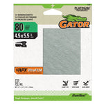 Gator Ali Industries 134854 4.5 x 5.5 in. Paper Sand - 0.25 Sheets - 80 Grit - Pack of 5 5162