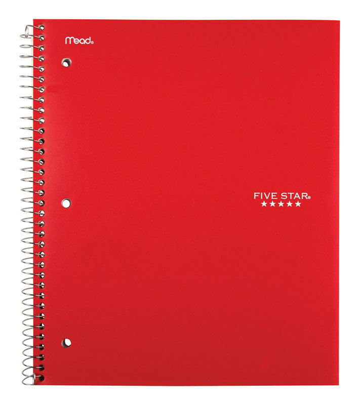 Five Star Spiral Notebook, 1 Subject, College Ruled Paper, 100 Sheets, 11" x 8-1/2", Color Selected For You, 1 Count (06044)