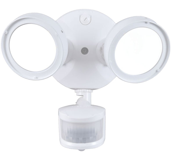 Halo Outdoor LED Motion Sensor Flood & Security Light - 2 Round Heads - White TGS2S402MRRW