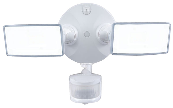 HALO TGS Outdoor Integrated LED Motion Sensor Flood & Security Light Twin Square Head White TGS2S402MSRW