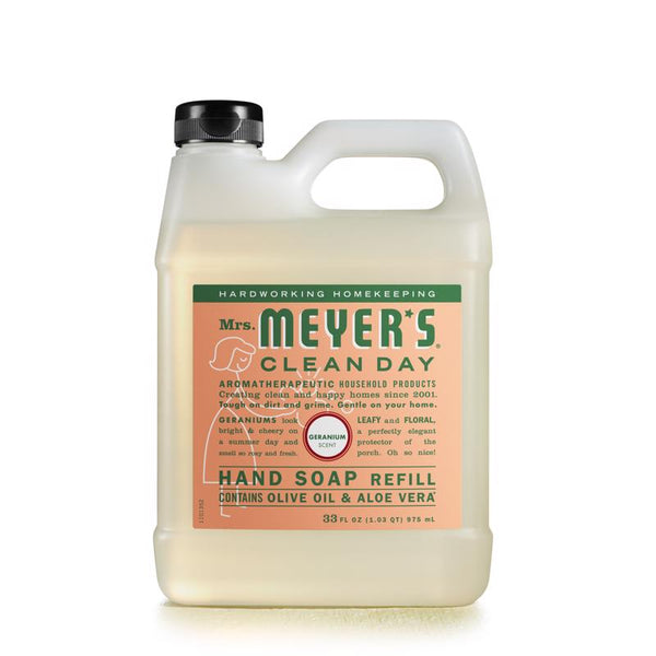 Johnson's Liquid Hand Soap Refill Pouch with Geranium, 33 Fl Oz (Pack of 2) 13163