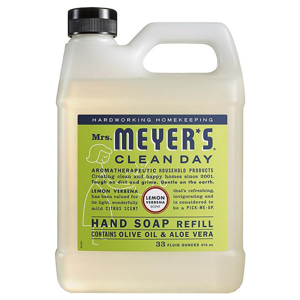 Mrs. Meyer's Clean Day Liquid Hand Soap Refill, Lemon Verbena Scent, 33 ounce bottle 12163