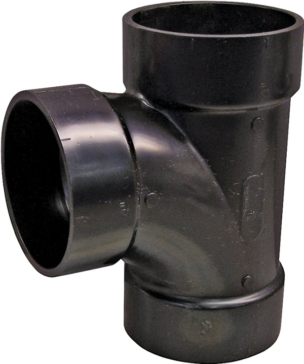 CANPLAS 102152LBC Sanitary Pipe Tee, 2 in, Hub, ABS, Black