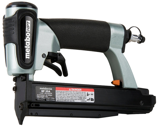 Metabo HPT Hitachi NP35A Pin Nailer 23 Gauge, Accepts 5/8 to 1-3/8 Pin Nails, Micro Pinner with Depth Adjustment, 5 Year Warranty NP35AM