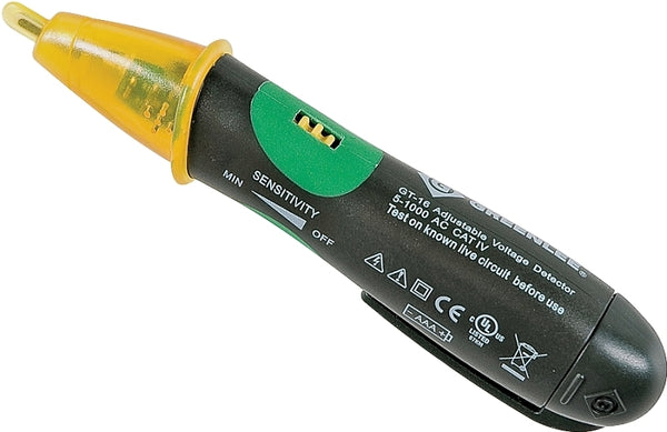 Greenlee Voltage Detector, 5 to 1000VAC, 5 In. L GT-16