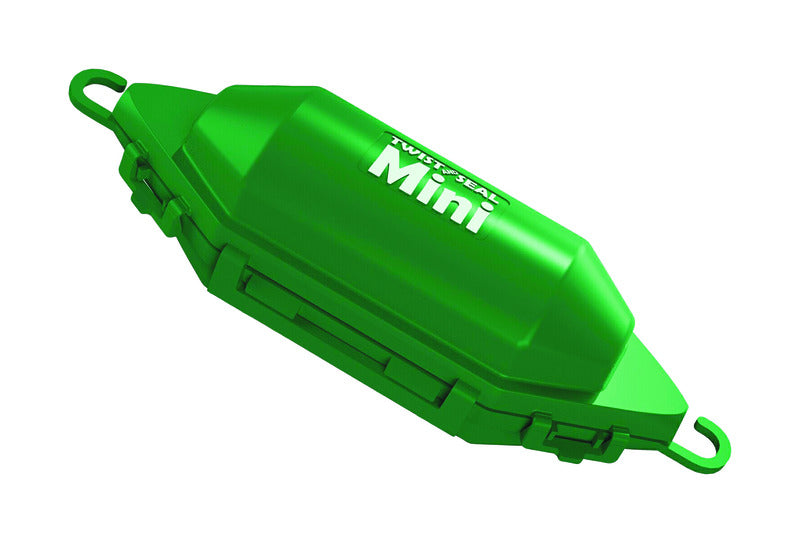 Twist and Seal Mini Holiday Light Cord Protector and Christmas Light Plug Cover - Green