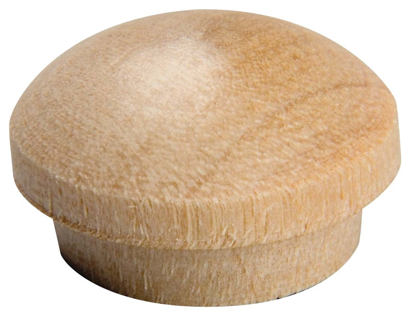 Waddell 8400.38 Dp Screw Hole Button, 3/8 in, Oak