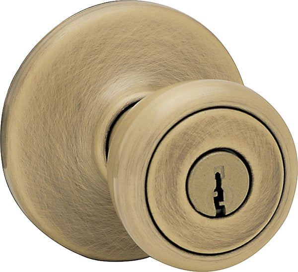 Kwikset 94002-447 Antique Brass Tylo Entry Knob 400T5CPK6