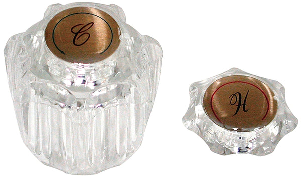 DANCO Pair of Clear Plastic Handles for Delta Faucets 88049