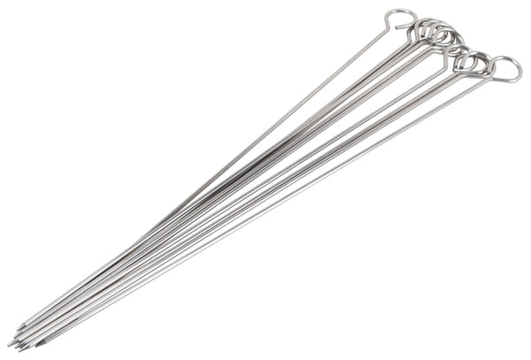 Omaha Bbq-37243b Stainless Steel Skewers, 15 Inch, 10 Pieces (Pack of 6)