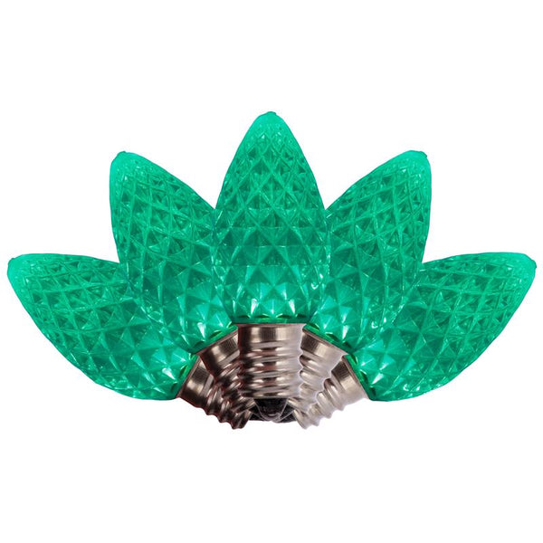 Holiday Bright Lights BU25LEDFC7-TGRA LED Christmas Light Bulbs Green