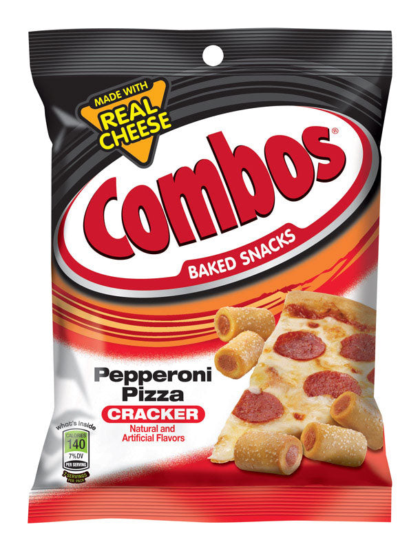 COMBOS Pepperoni Pizza Cracker Baked Snacks 6.3-Ounce Bag