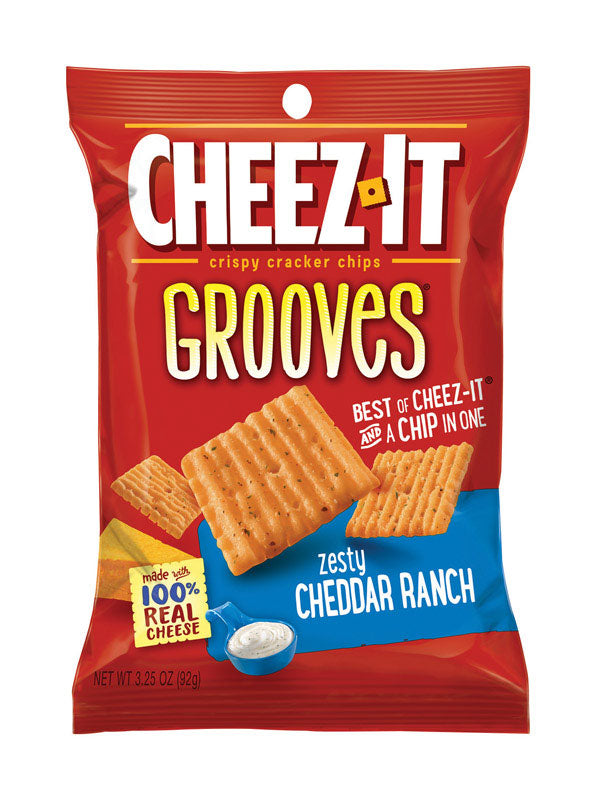 B00QFOD8V8? Sunshine Cheez-it Grooves Crackers, Zesty Ranch, 3.25 Bag, 6/Box