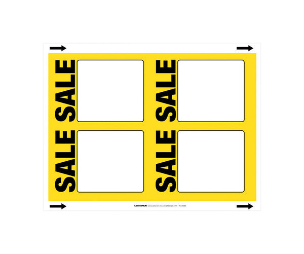 CENTURION Sale Wtrprf Sign 5x3-1/2 7064590