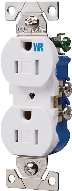EATON Wiring TWR270w 15-Amp 2-Pole 3-Wire 125-Volt Tamper and Weather Resistant Duplex Receptacle, White
