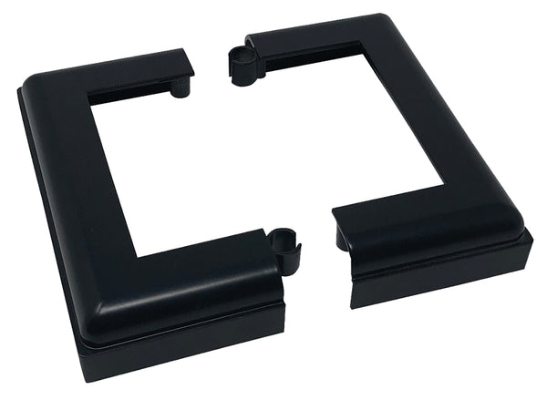 Nuvo Iron ADPBS4 Aluminum 4X4 Post Skirt Base, Black