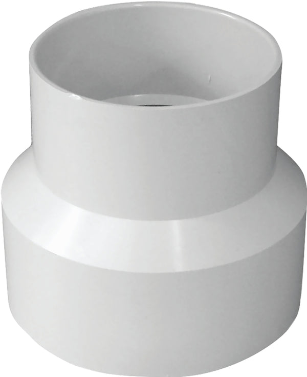 Canplas IPEX 414217BC Sewer Increaser Coupling with Stop, 4 x 3 in, Hub, PVC, White