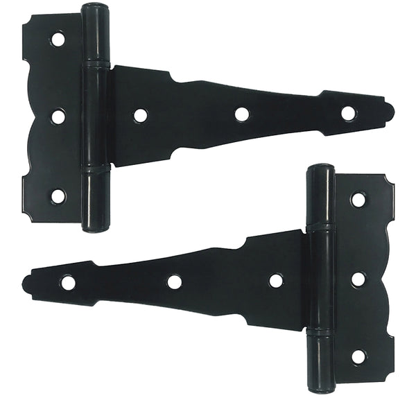 Nuvo Iron HDTH6BLK Black 6" Tee Nylon Bushings-2 per Pack Gate Hinge