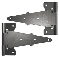 Nuvo Iron Hinge TEE GALV Steel Black 8IN TH8BLK/B