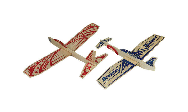 Guillow'S Superhero Balsa GLIDR2PK Glider Plane Natural 42PDQ (12-Pack)