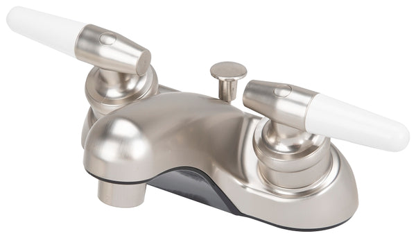Boston Harbor LAV Faucet 2-HNDL POPUP BR NIC JY-4212PLQBN