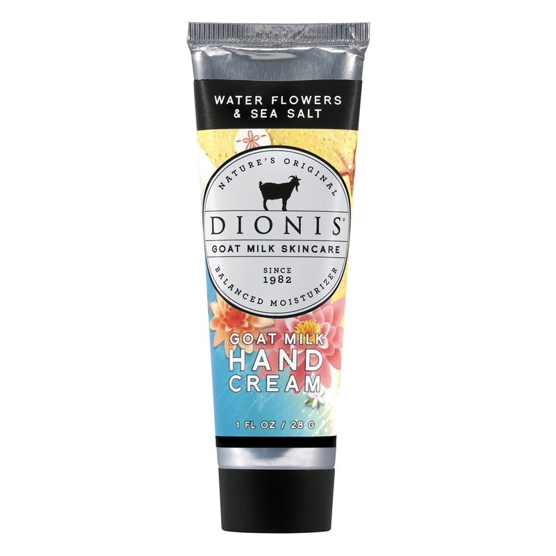 Dionis - Goat Milk Skincare Water Flowers and Sea Salt Scented Hand Cream (1 oz) - Made in the USA - Cruelty-free and Paraben-free