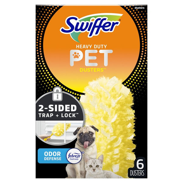 Swiffer 360 Dusters Heavy Duty Pet Refills, Febreze Odor Defense, 6 Count 037000798897