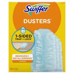 Swiffer Dusters Refill for Cleaning, Made by SWIFFER, Feather & Microfiber Duster Disposable Alternative, for Dusting Furniture, Blinds, Ceiling Fans, Walls, Helps Remove Allergens, Unscented, 18ct 037000990369