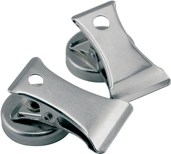 Magnet Source-7219 Chrome Plated Magnet Base With Clip, 1" Diameter (Pack of 2) 07219