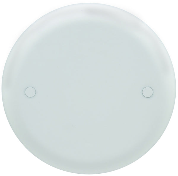 Thomas & Betts Carlon CPC4WH Ceiling Fan Box Cover, Round, Blank, 4-Inch Diameter, White