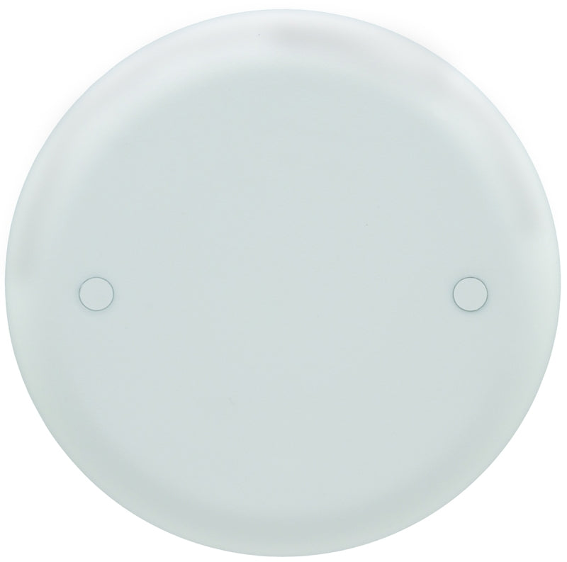 Carlon CPC4WH Ceiling Fan Box Cover, Round, Blank, 4-Inch Diameter, White