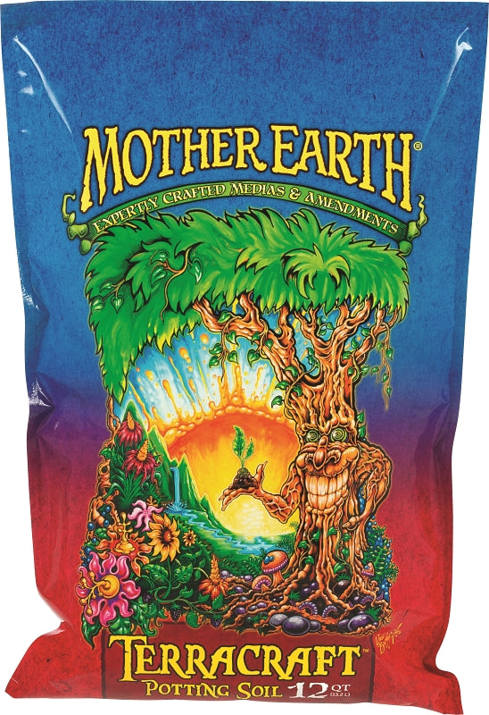Mother Earth Products Terracraft Potting Soil, All Purpose Potting Soil For All Plants, Flowers, Vegetables And Tomatoes, 12 Qt., Natural HGC714902