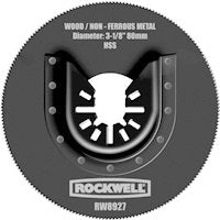Rockwell RW8927 3-1/8-Inch Sonicrafter Oscillating Multitool HSS Saw Blade with Universal Fit System Black