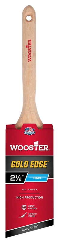 Wooster 5231-2 1/2 Series 5231 2-1/2" Edge Angle Brush, 2 1/2 Inch, White,Gold