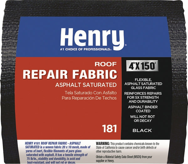 Henry Fabric ROOF PTCH BLK GLS 4X150 HE181195