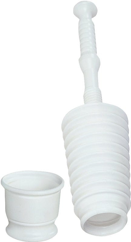 Master Plunger MP500-B4 Heavy Duty Bathroom Toilet Plunger Kit with Short Bucket. Equipped with Air Release Valve, White